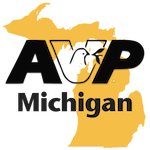 AVP Logo over Michigan Map